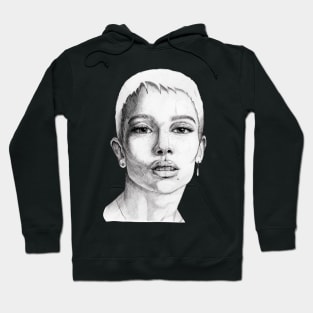 portrait sketching face Hoodie